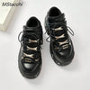 Gothic Chic Black Lace-Up Platform Ankle Boots ATHLEXES