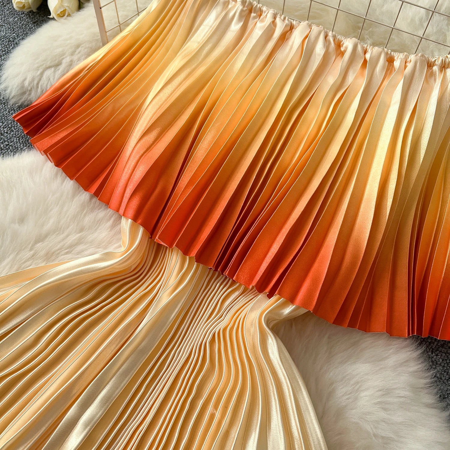 Gradient Luxe Off Shoulder Maxi Dress ATHLEXES