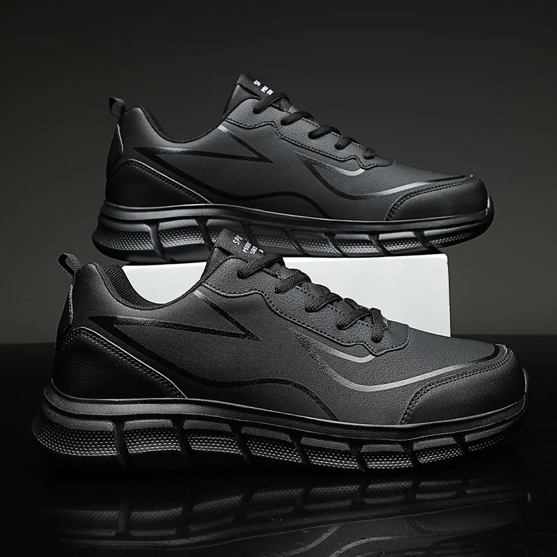 YRZL Black Waterproof Running Shoes ATHLEXES