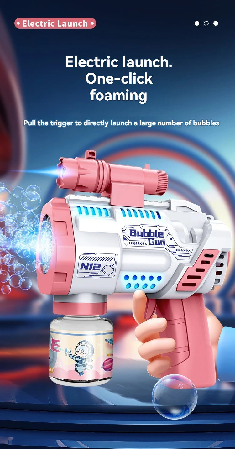 GlowBurst 12-Hole Electric Bubble Blaster ATHLEXES