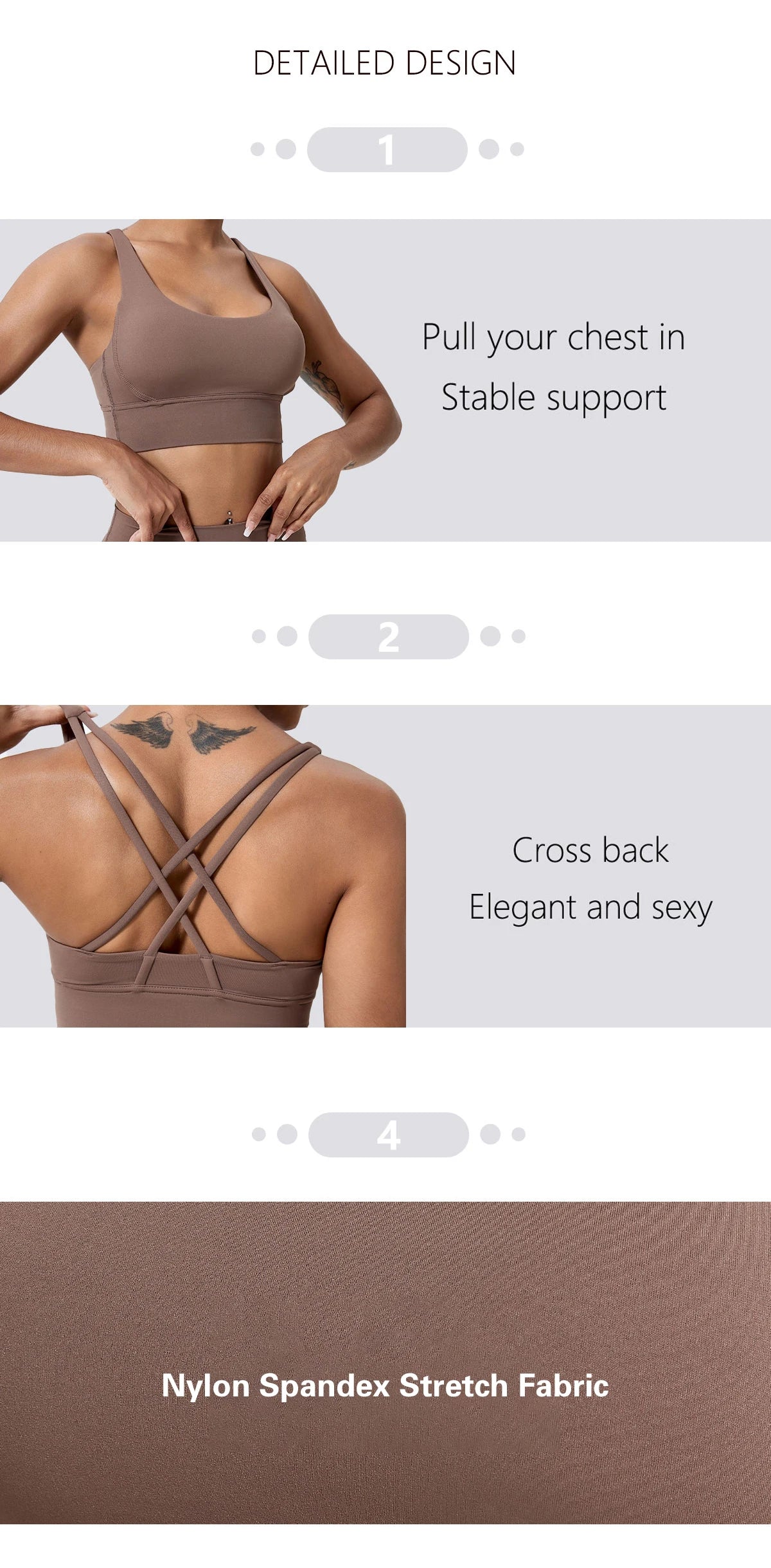 EliteFit Cross Back Sports Bra for Women ATHLEXES
