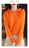 Cashmere Hooded Sweater Women Autumn Winter Long Sleeve Solid Color Knitted Hoodies Lady Loose Drawstring Casual Pullover Hoodie ATHLEXES