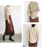 Elegant Lantern Sleeve Blouse for Women - Autumn Winter Office Chic ATHLEXES