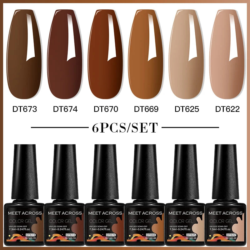 NailArt Pro 6pc UV Gel Polish Kit for Manicure ATHLEXES