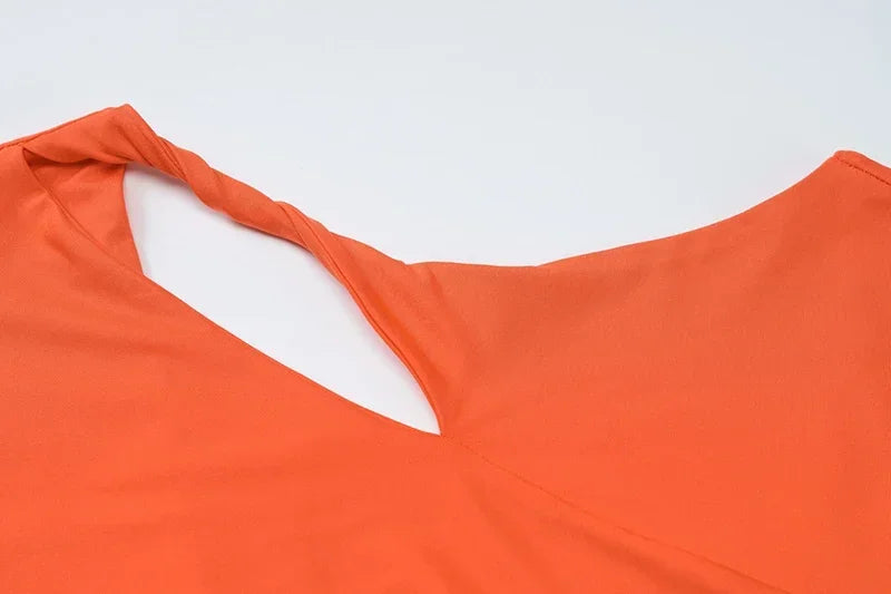 Chic Hollow Backless Maxi Dress with Metal Buckle ATHLEXES