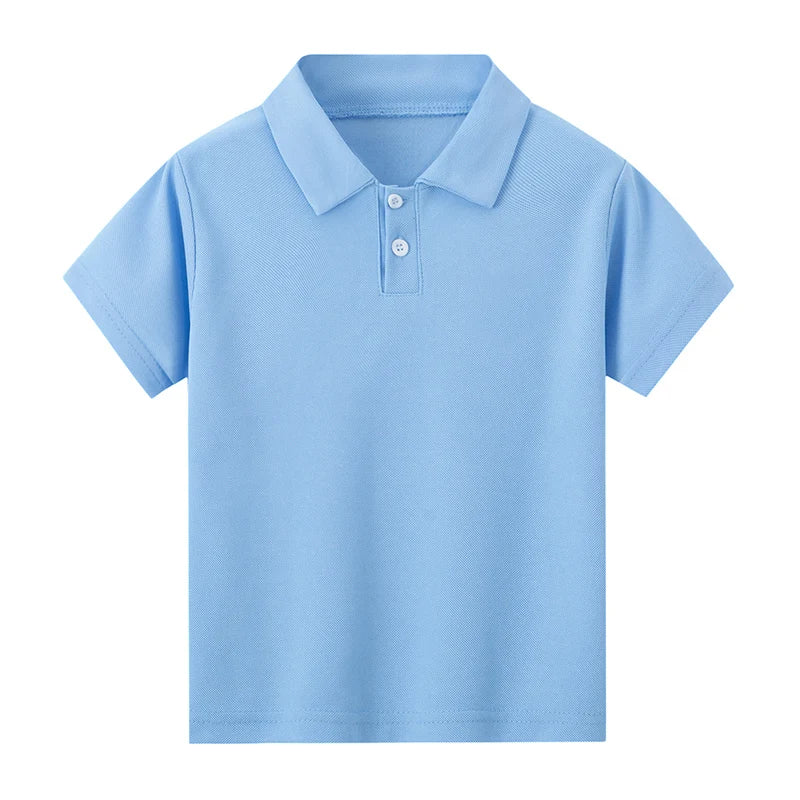 Stylish Kids' Solid Color Polo T-Shirt ATHLEXES