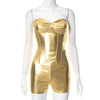 Goddess Glam Metallic Corset Top ATHLEXES