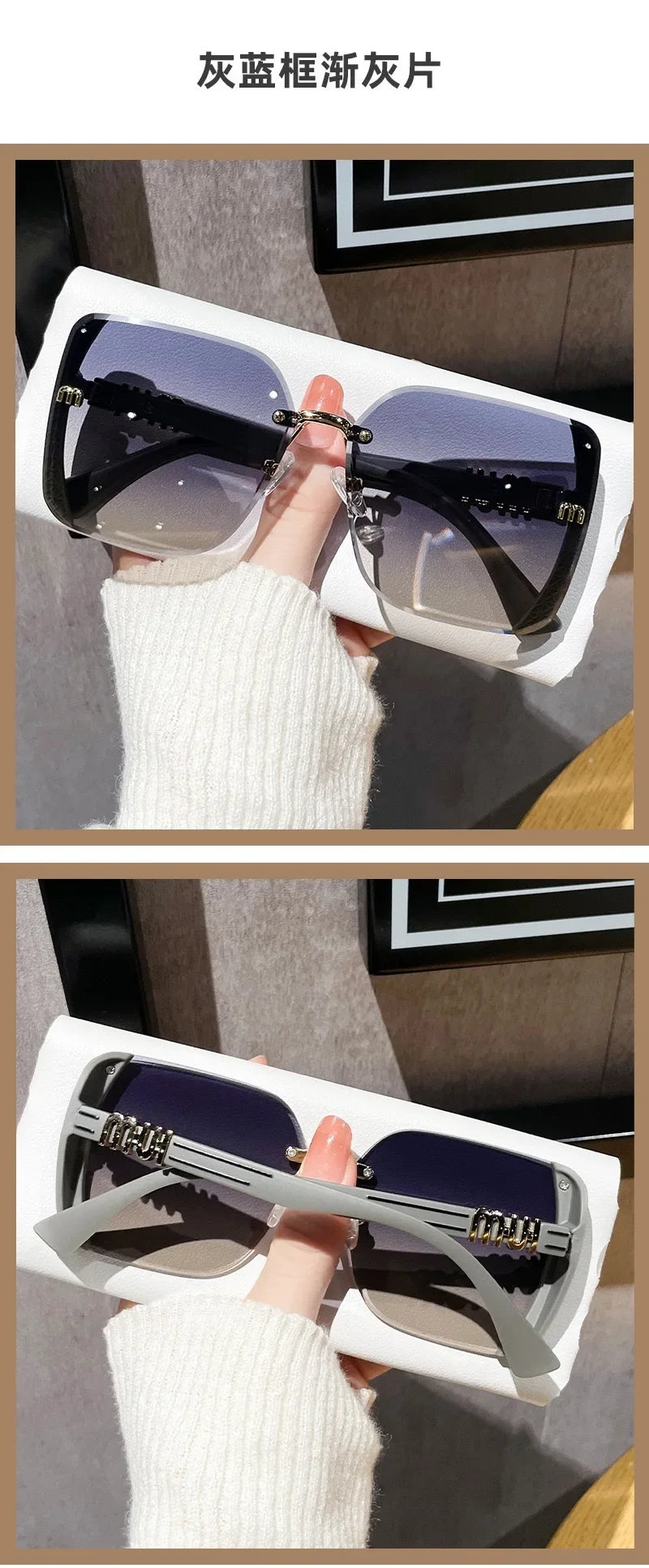 Belanova Luxury Oversized Square Sunglasses ATHLEXES