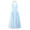 Chic White Backless Halter Dress for Summer Events ATHLEXES