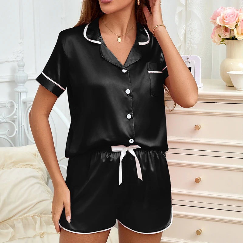 Women's Luxury Satin Pajama Set ATHLEXES