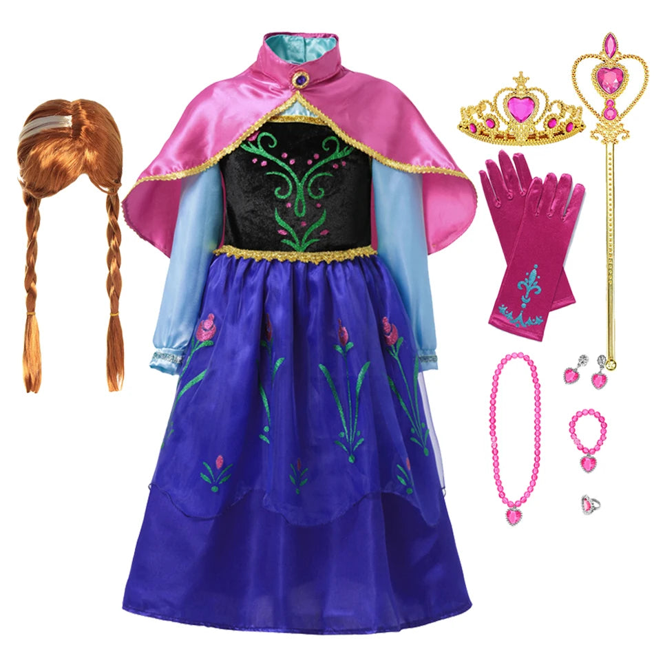 Frozen Princess Elsa Anna Dress for Girls Ages 2-10 ATHLEXES