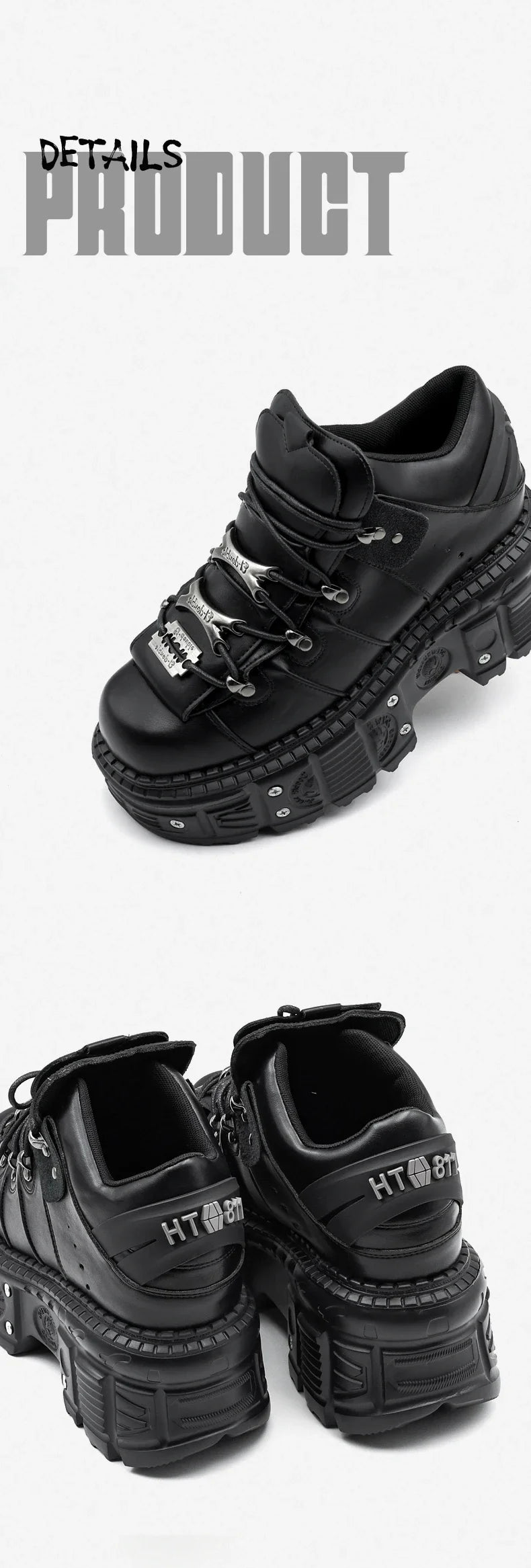 Gothic Chic Lace-Up Platform Ankle Boots ATHLEXES