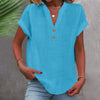 Breezy V Neck Cotton Linen Shirt for Women ATHLEXES