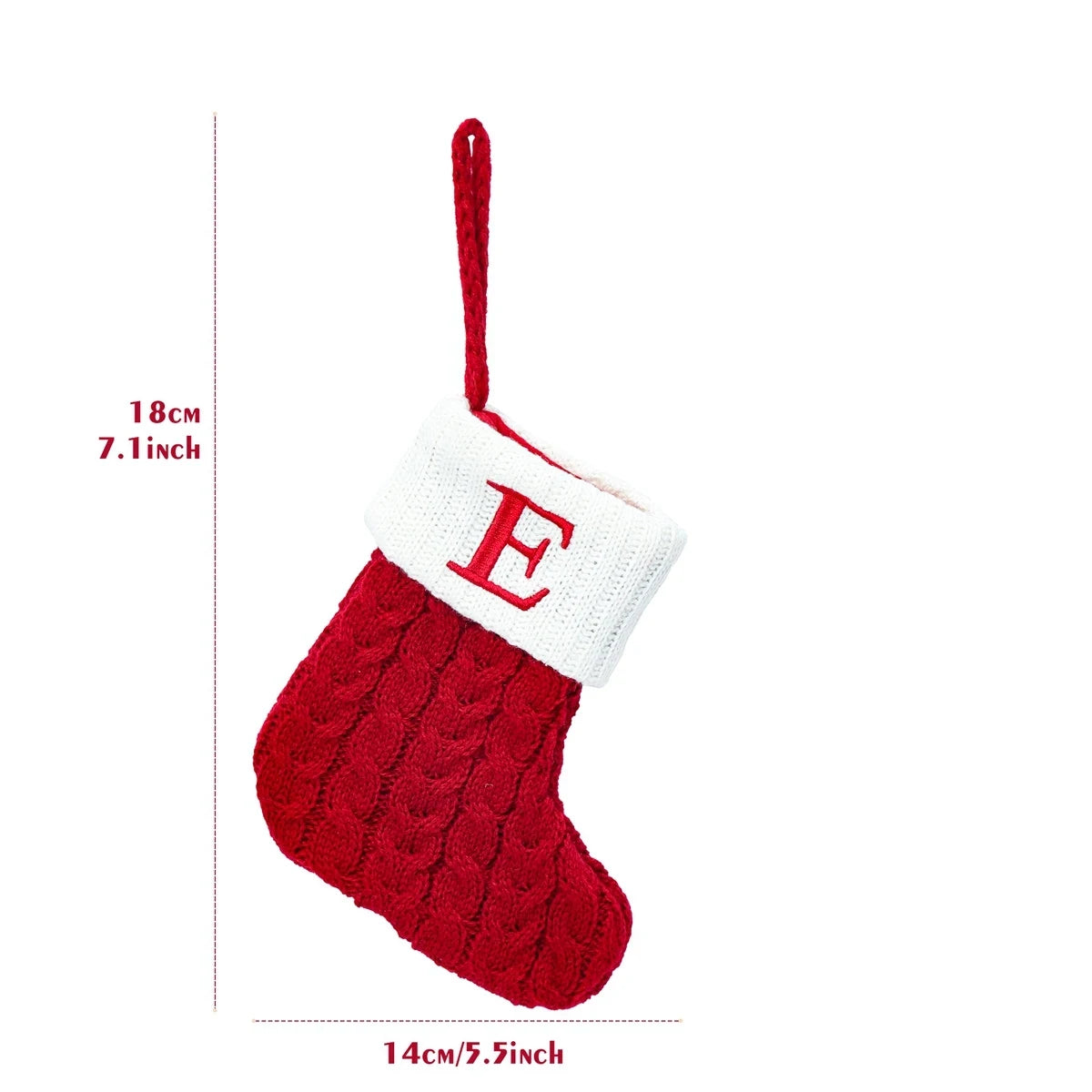 Festive Knitted Christmas Letter Stockings 2024 ATHLEXES