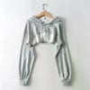 Chic Y2K Irregular Crop Hoodie for Trendy Women ATHLEXES