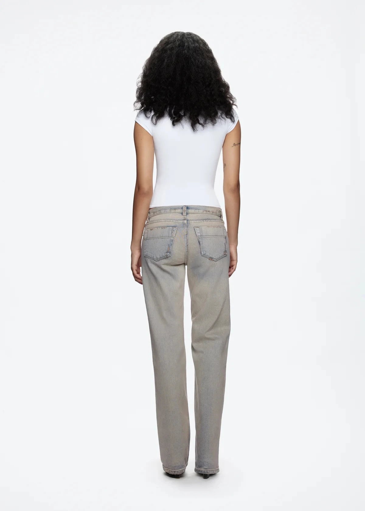 Retro Distressed Low-Waist Straight Jeans ATHLEXES