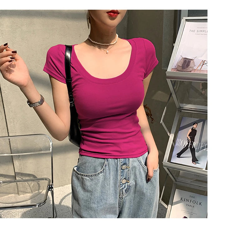AOSSVIAO 100% Cotton Womenâ??s Slim Fit Tees ATHLEXES