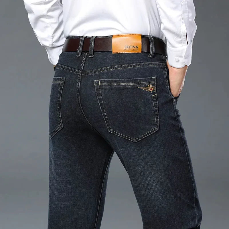 Classic Fit Plus Size Men's Denim Trousers ATHLEXES