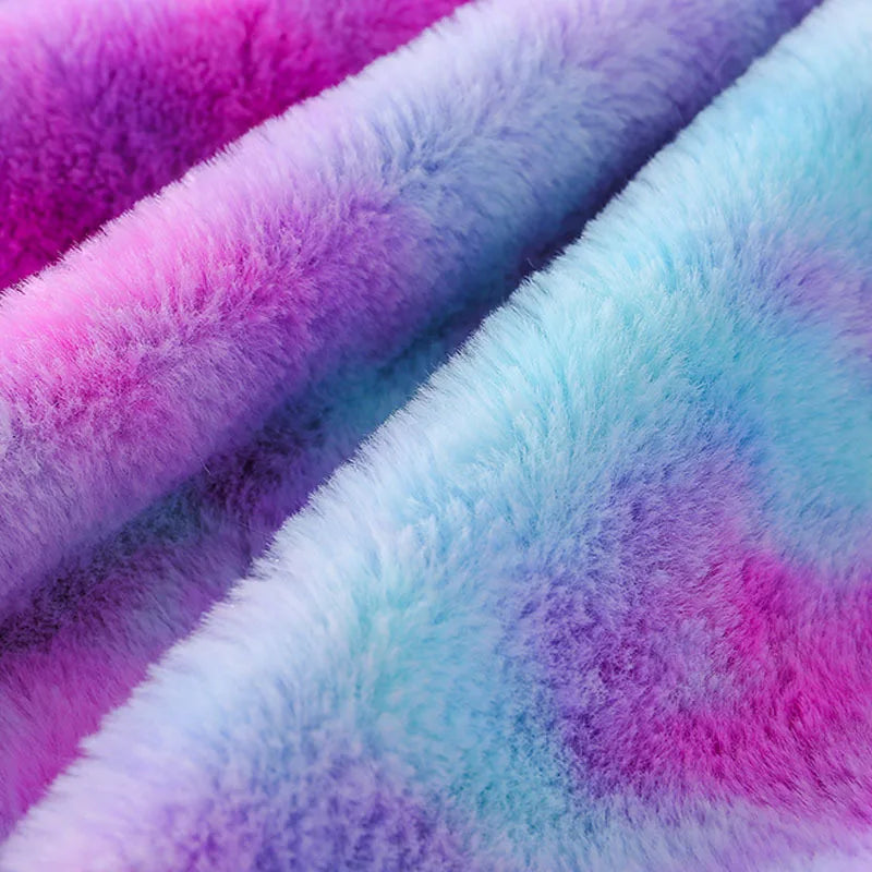 Rainbow Plush DIY Fabric for Creative Crafts ATHLEXES