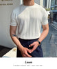 Korean Business Casual Summer Knit T-Shirt for Men ATHLEXES