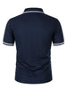 Luxe Lapel Solid Color Men's Short Sleeve Polo ATHLEXES