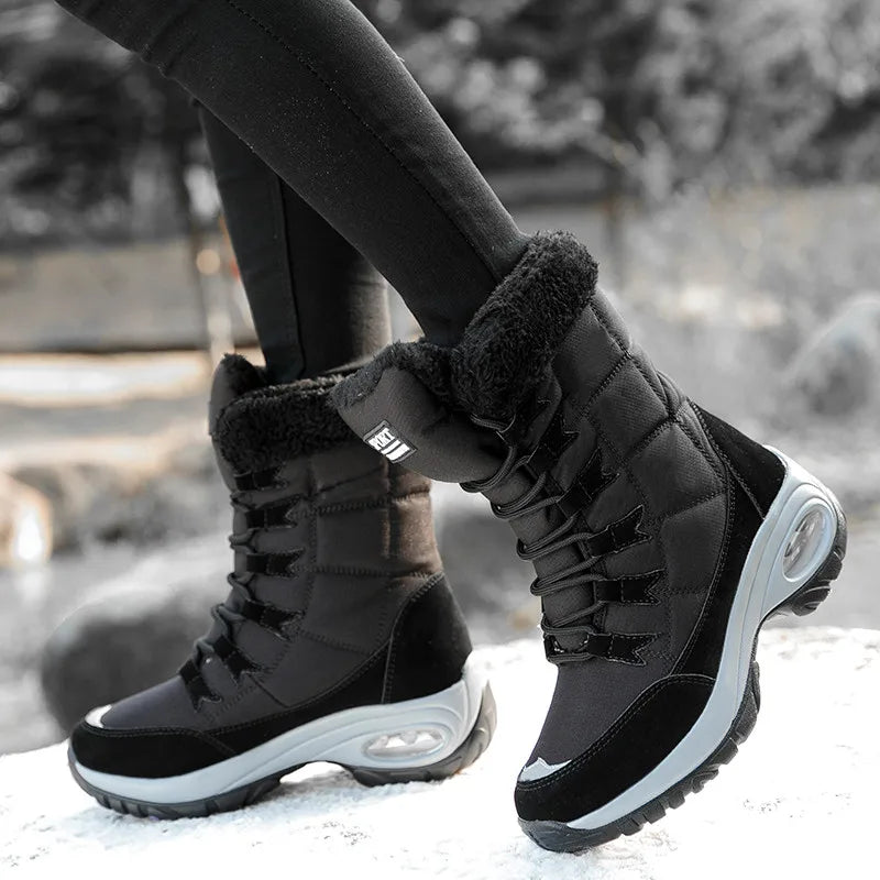 Thick Fur Winter Boots for Women - Non-Slip Waterproof ATHLEXES
