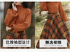French Lady Vintage Plaid Sweater & High Waist Skirt Set ATHLEXES