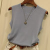 Summer Knit O-Neck Sleeveless Casual Top ATHLEXES