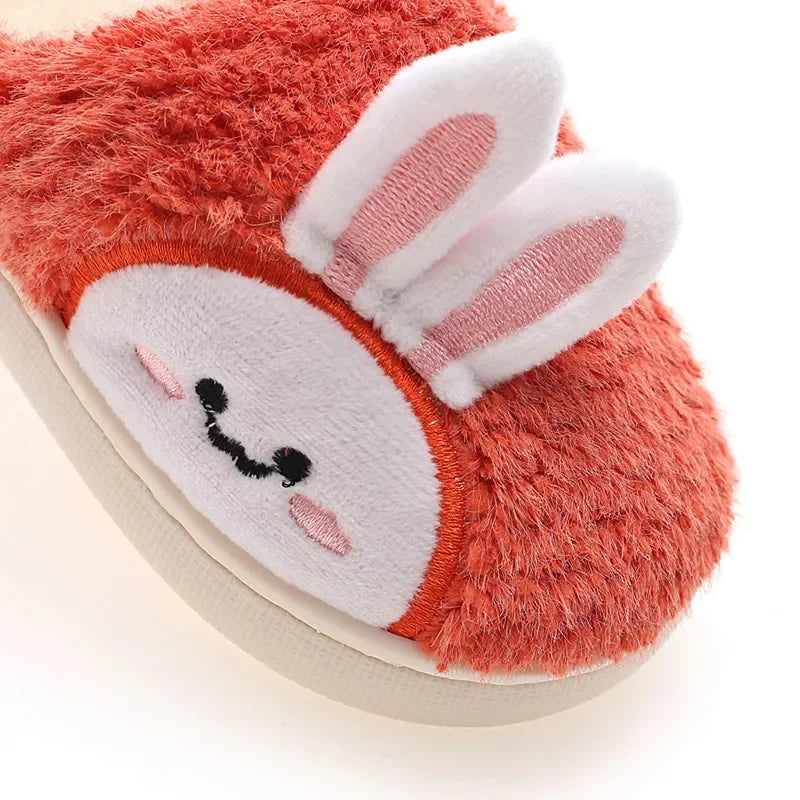 Cozy Rabbit Flip Flops for Kids - Warm Cotton Slippers ATHLEXES