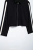 TRAFZA Luxe Stripe Jacket & Trousers Set for Women ATHLEXES