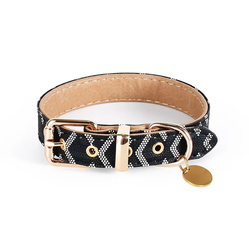 Luxury Snakeskin Soft Leather Pet Collar & Leash Set ATHLEXES