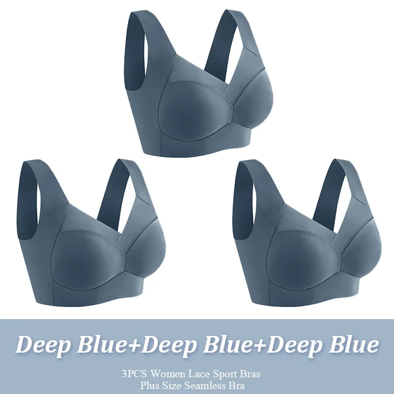 LuxeFit Seamless Plus Size Wireless Bras Set ATHLEXES