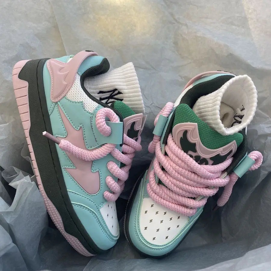 Retro Chic Contrast Sneakers for Women and Men ATHLEXES