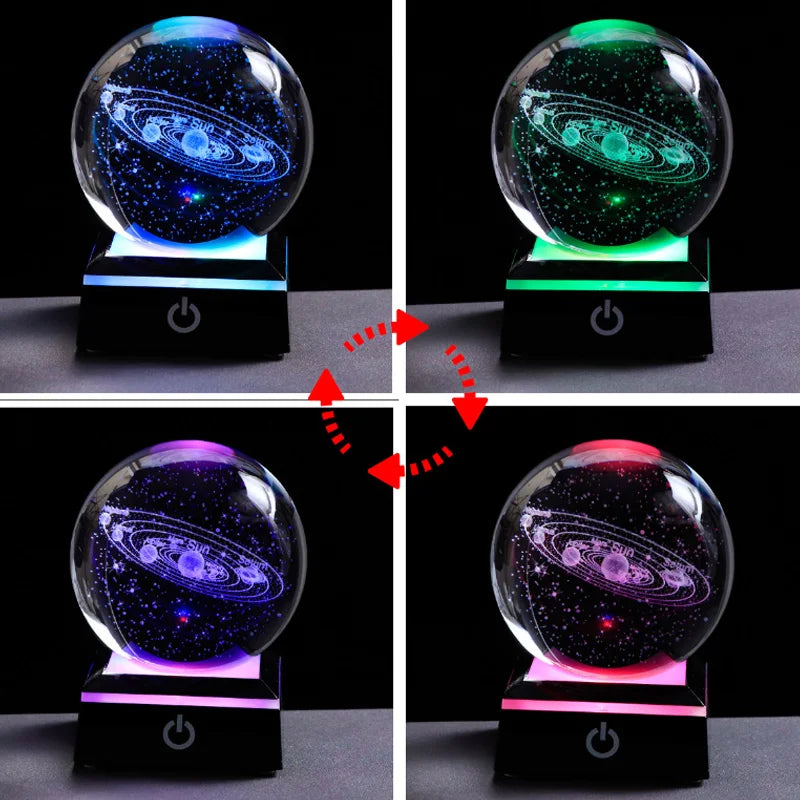 Galactic Wonders 3D Crystal Planet Sphere Decor ATHLEXES