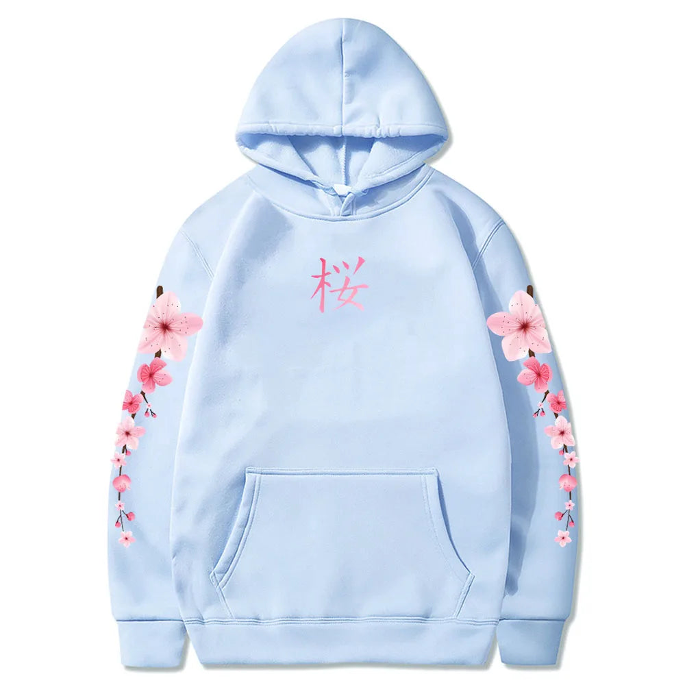 Sakura Blossom Graphic Hoodie for All Seasons ATHLEXES