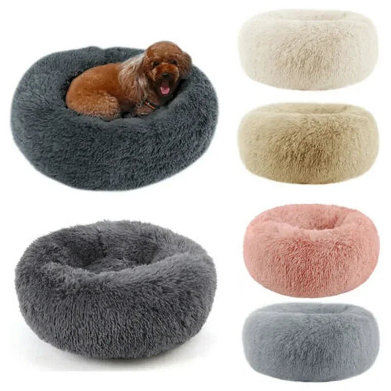 Plush Pet Bed Large Dogs Cats Soothing Round Mat Cozy Sleeping Pad Small Medium Animals Soft Cushion House 2024 New ATHLEXES