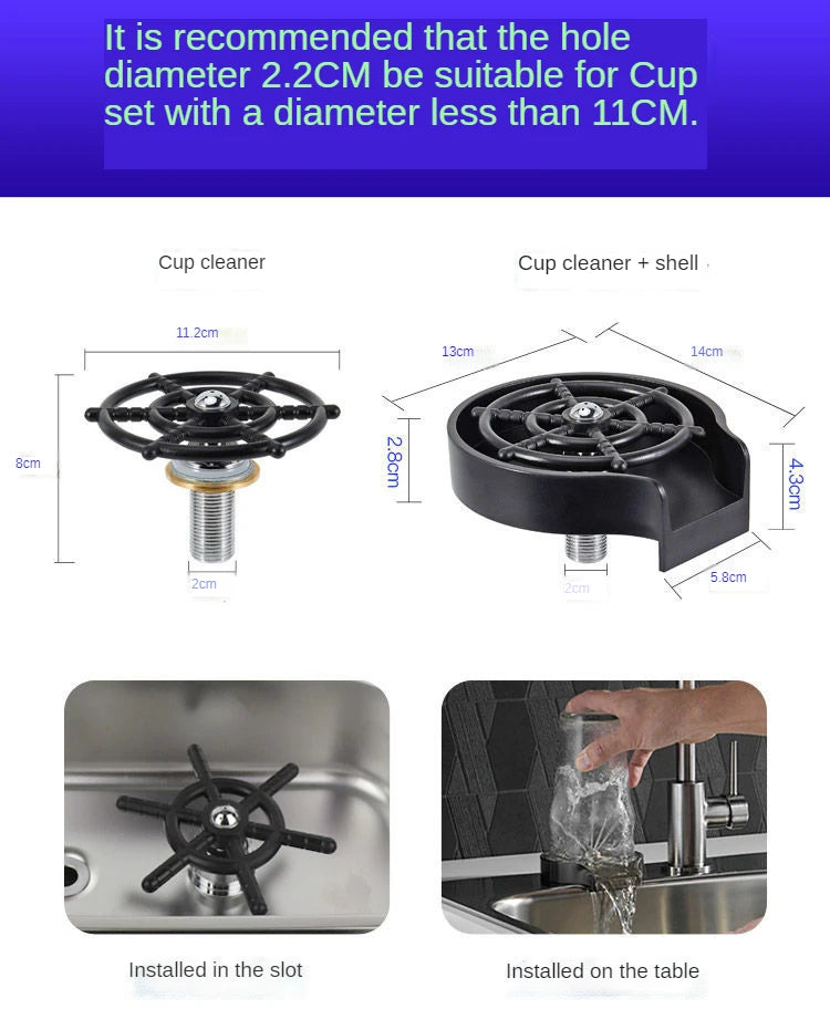AutoClean High Pressure Glass Cup Washer ATHLEXES
