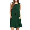 Elegant Summer Sleeveless Beach Dress with Pockets ATHLEXES
