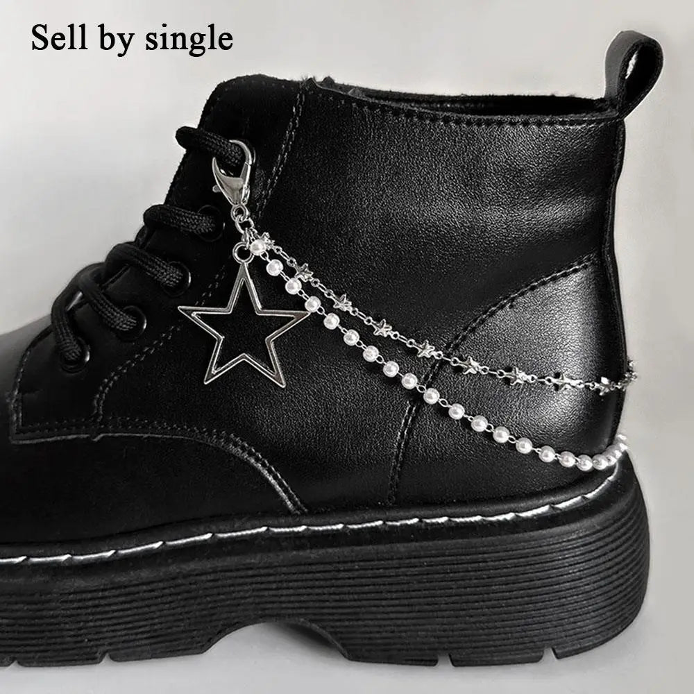 Pearl Charm Metal Shoe Buckle Chain Decorations ATHLEXES