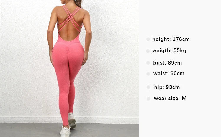 Sexy Backless Bodycon Scrunch Jumpsuit ATHLEXES