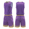 Custom Stripe Basketball Jersey Set for All Ages ATHLEXES