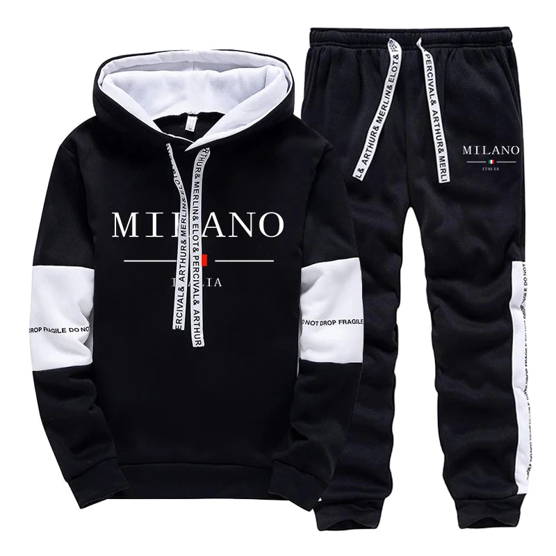 Italia Milan Sport Jogging Suit with Hooded Sweatshirt ATHLEXES