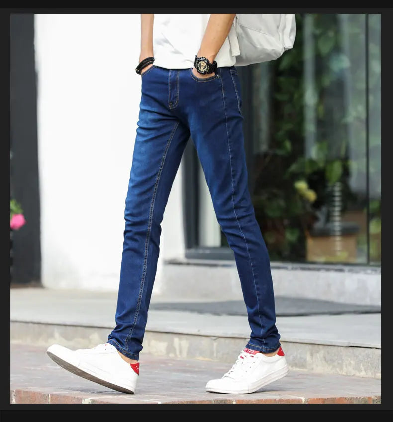 High Quality Slim Fit Denim Pencil Pants for Men ATHLEXES