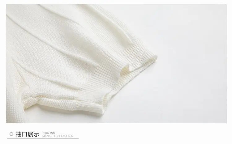 Korean Business Casual Summer Knit T-Shirt for Men ATHLEXES