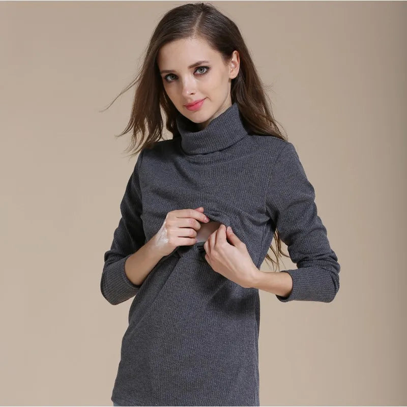 NurtureComfort Turtleneck Nursing Top ATHLEXES
