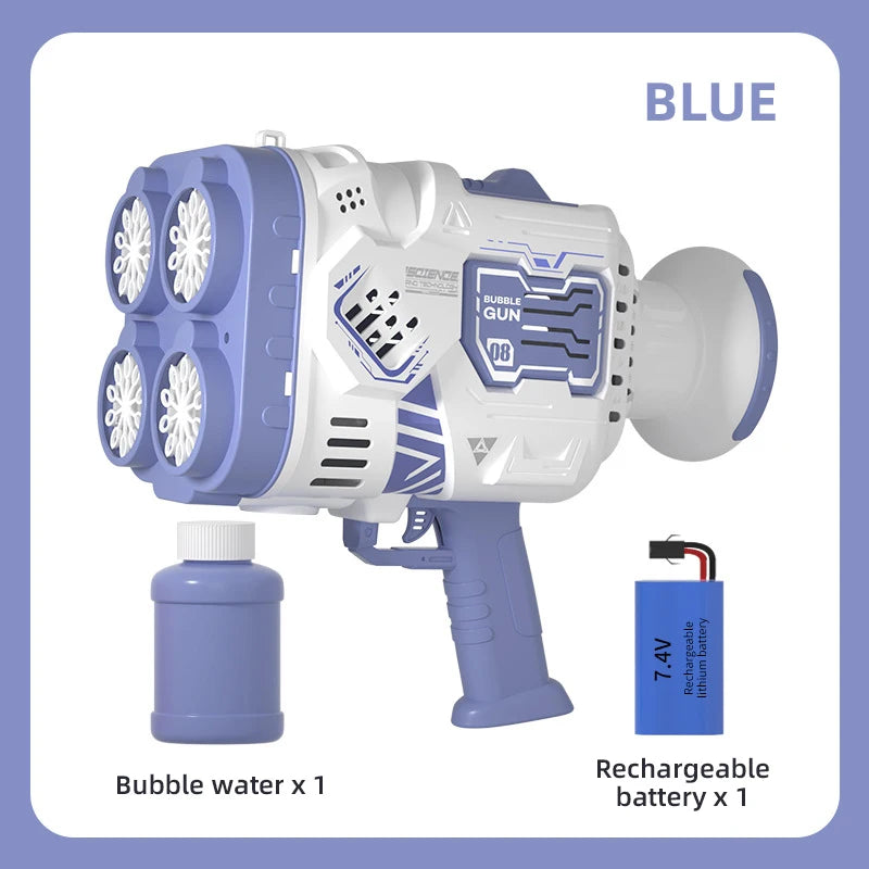 RainbowBlast Automatic Bubble Rocket Gun ATHLEXES