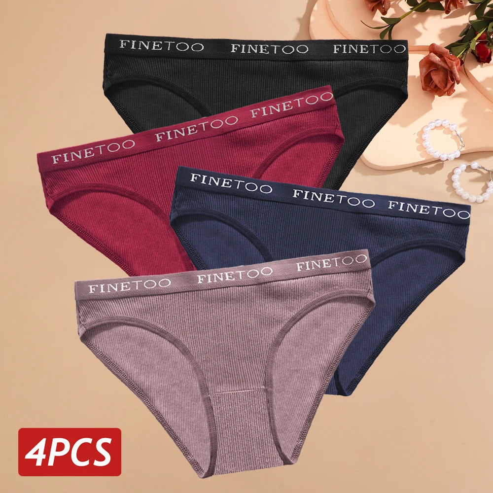 Cotton Comfort: 4PCS High Elastic Women's Briefs ATHLEXES