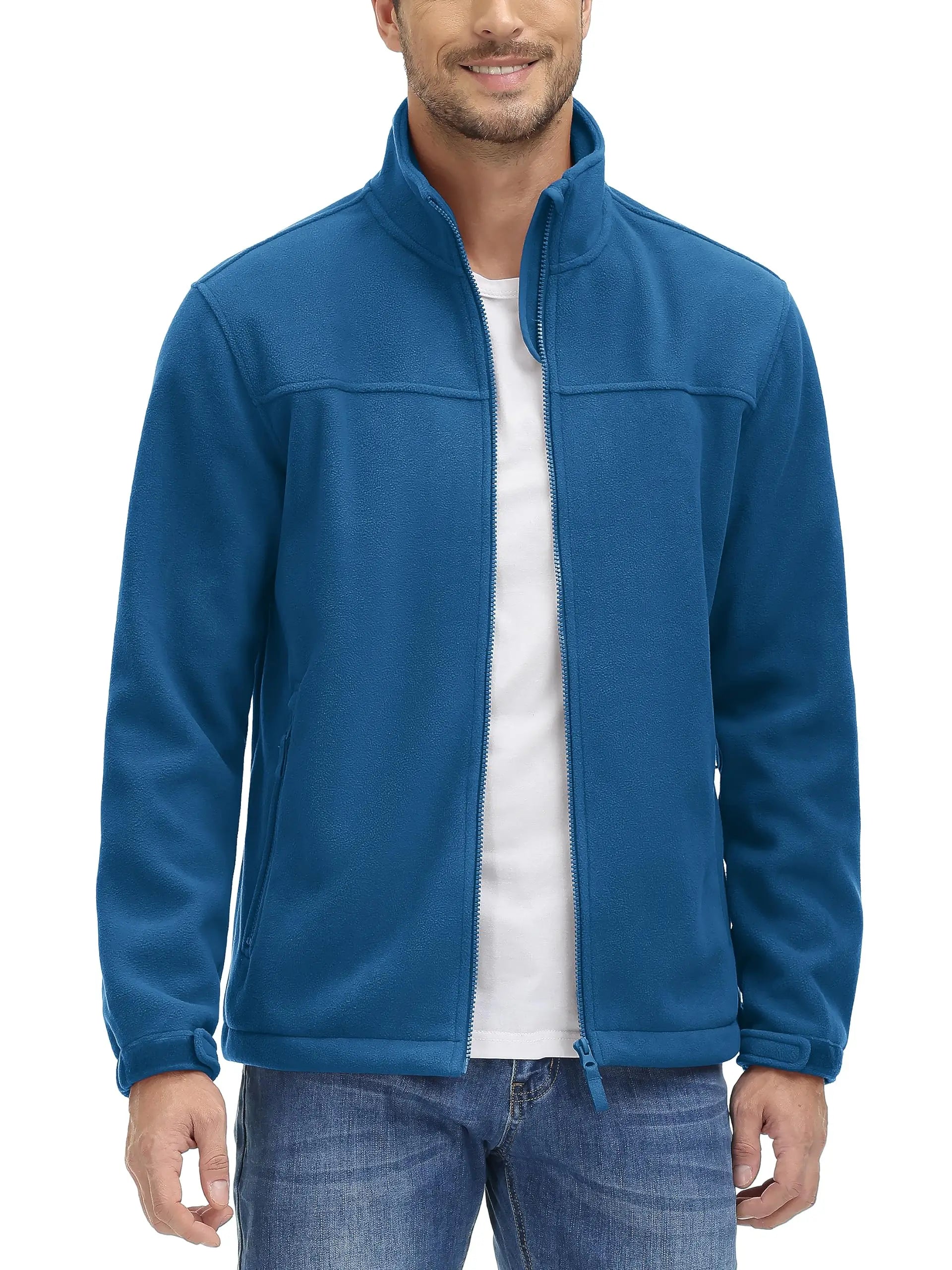 TACVASEN Men's Windproof Fleece Jacket with Pockets ATHLEXES