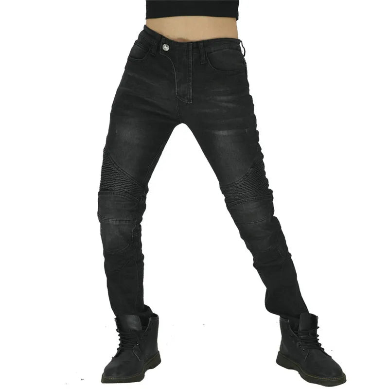 Premium Women's Motorcycle Riding Jeans with Armor ATHLEXES