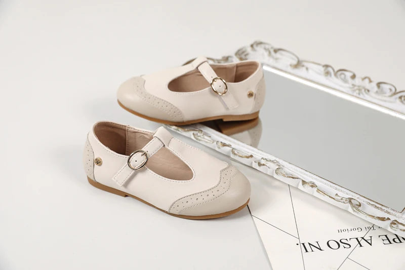 Princess Belle Kids' Mary Jane Leather Flats ATHLEXES